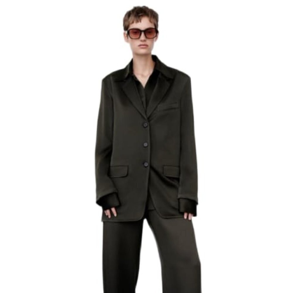 ZARA FLOWY BLAZER LIMITED EDITION BLACK | 8638/779/529 SIZE S